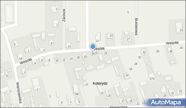 Kotorydz, Wesoła, 20, mapa Kotorydz