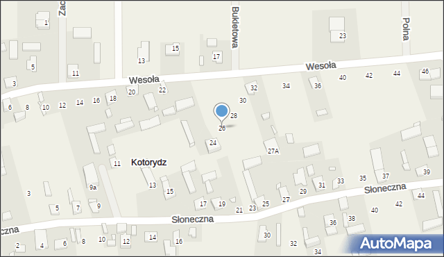 Kotorydz, Wesoła, 26, mapa Kotorydz