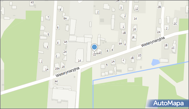 Kotuń, Weterynaryjna, 12, mapa Kotuń