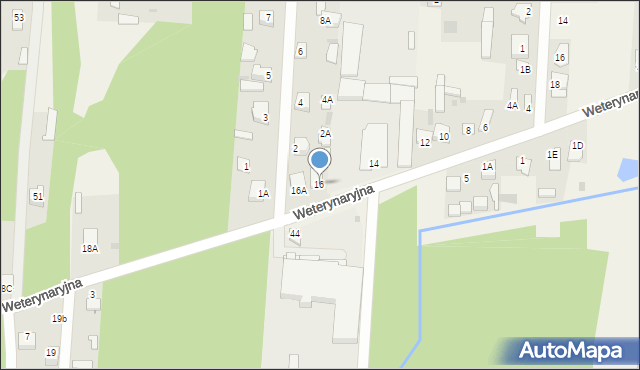 Kotuń, Weterynaryjna, 16, mapa Kotuń