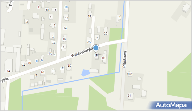 Kotuń, Weterynaryjna, 1B, mapa Kotuń