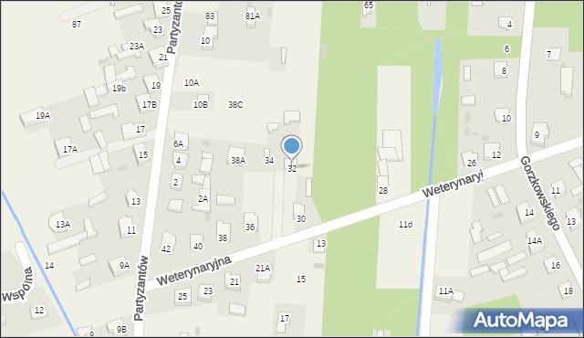 Kotuń, Weterynaryjna, 32, mapa Kotuń