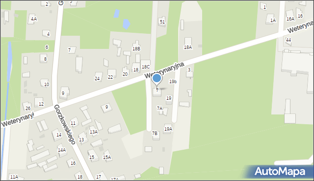 Kotuń, Weterynaryjna, 7, mapa Kotuń