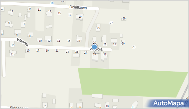 Kozłów Biskupi, Wesoła, 29, mapa Kozłów Biskupi