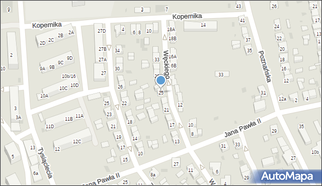 Koźmin Wielkopolski, Węckiego Józefa, 25, mapa Koźmin Wielkopolski