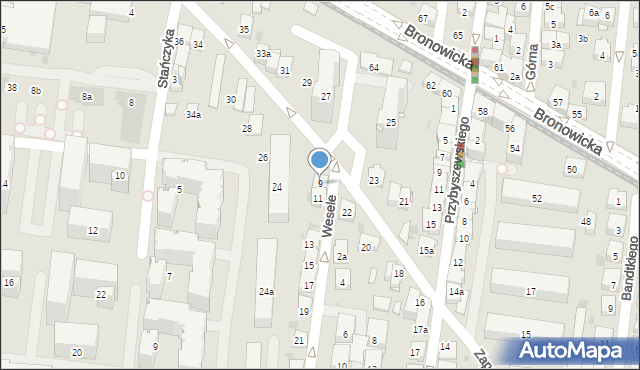 Kraków, Wesele, 9, mapa Krakowa