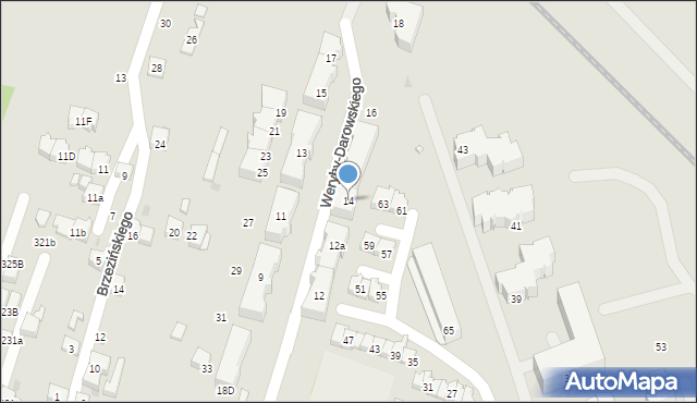 Kraków, Weryhy-Darowskiego Wincentego, 14, mapa Krakowa