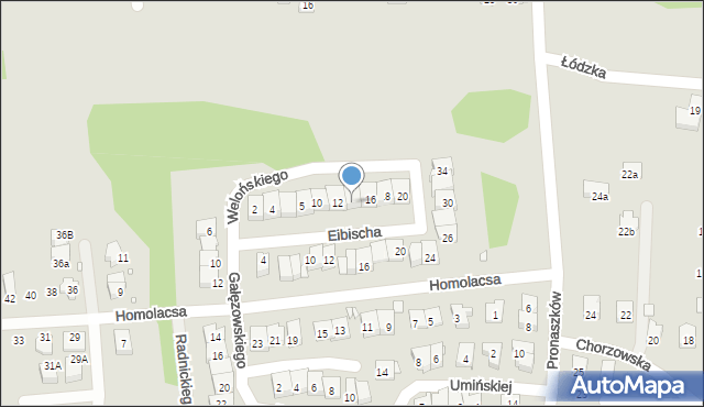 Kraków, Welońskiego Piusa, 14, mapa Krakowa