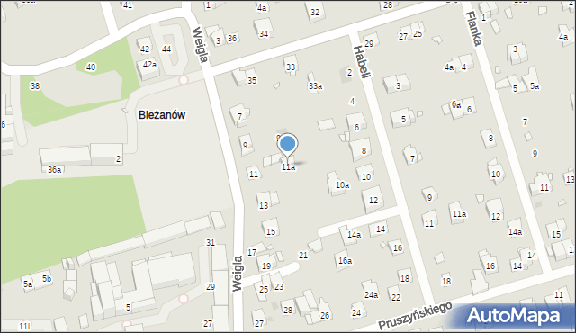 Kraków, Weigla Ferdynanda, 11a, mapa Krakowa