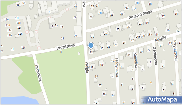 Kraków, Weigla Ferdynanda, 31, mapa Krakowa