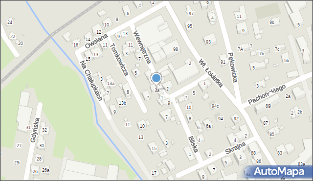 Kraków, Wewnętrzna, 3a, mapa Krakowa