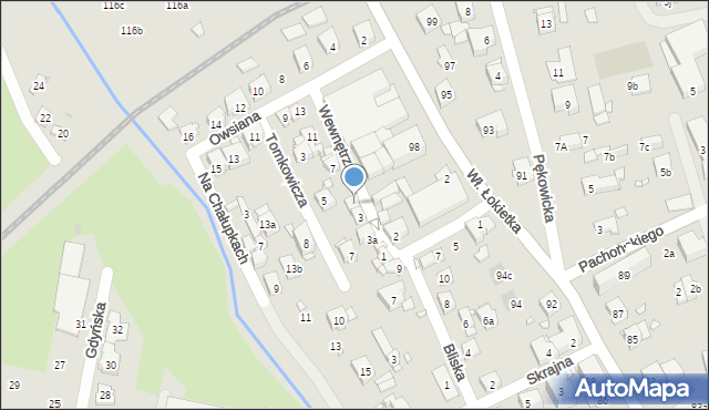Kraków, Wewnętrzna, 5, mapa Krakowa