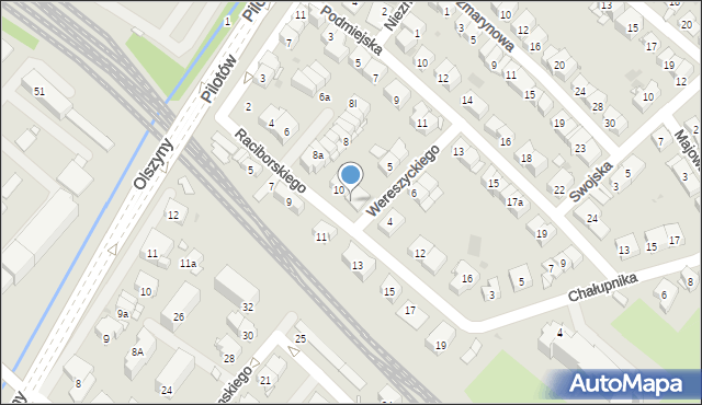 Kraków, Wereszyckiego Henryka, prof., 3, mapa Krakowa