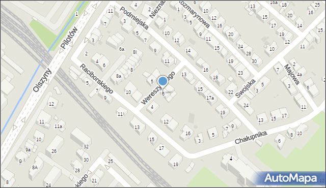 Kraków, Wereszyckiego Henryka, prof., 6, mapa Krakowa