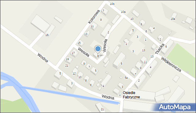 Krosnowice, Wesoła, 6, mapa Krosnowice