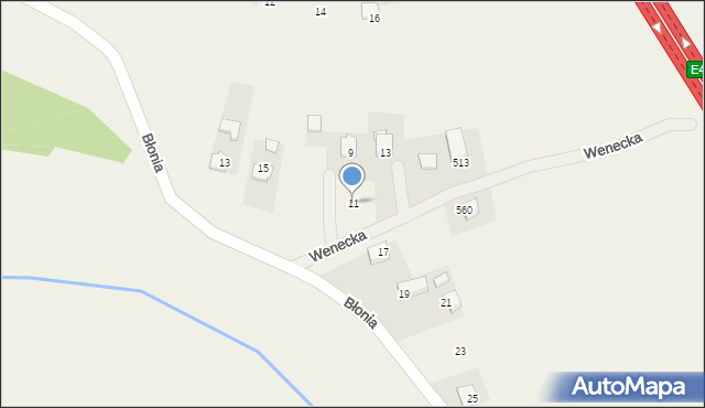 Kryspinów, Wenecka, 11, mapa Kryspinów