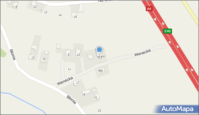 Kryspinów, Wenecka, 17, mapa Kryspinów