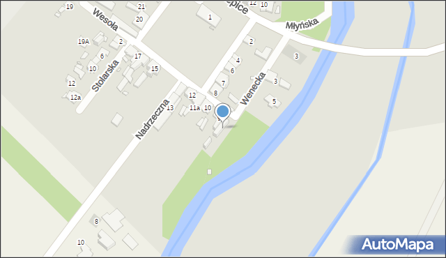 Krzepice, Wenecka, 7, mapa Krzepice