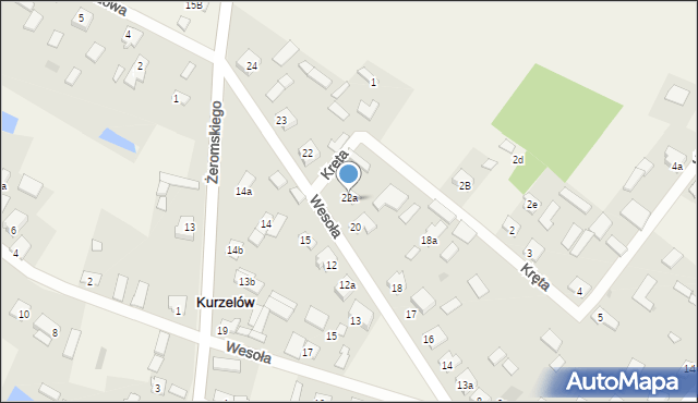 Kurzelów, Wesoła, 22a, mapa Kurzelów