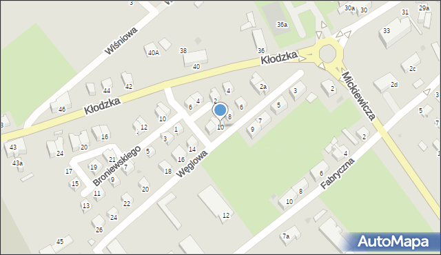 Lądek-Zdrój, Węglowa, 10, mapa Lądek-Zdrój