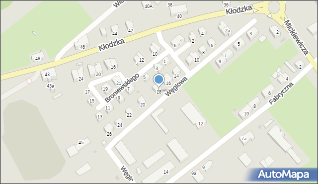 Lądek-Zdrój, Węglowa, 18, mapa Lądek-Zdrój