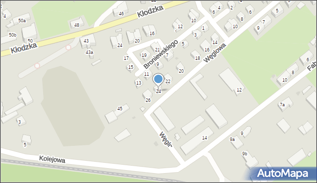 Lądek-Zdrój, Węglowa, 24, mapa Lądek-Zdrój