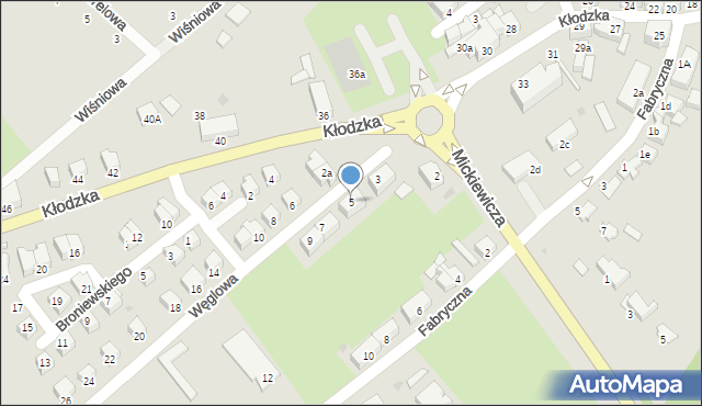 Lądek-Zdrój, Węglowa, 5, mapa Lądek-Zdrój