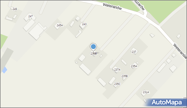 Łąki, Weteranów, 239B, mapa Łąki