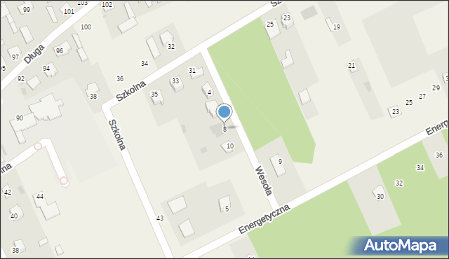 Laskowiec, Wesoła, 8, mapa Laskowiec