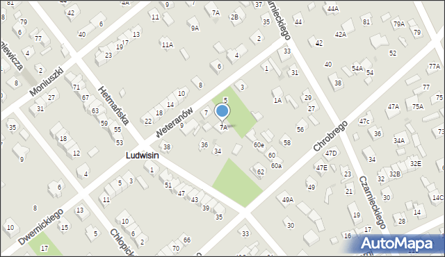 Legionowo, Weteranów, 7A, mapa Legionowo