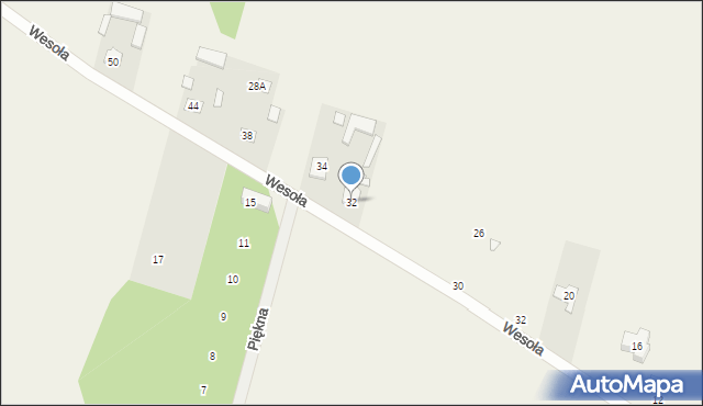 Leontyna, Wesoła, 32, mapa Leontyna