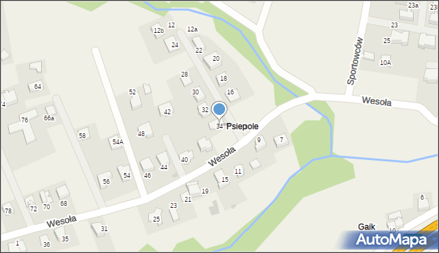 Libertów, Wesoła, 34, mapa Libertów