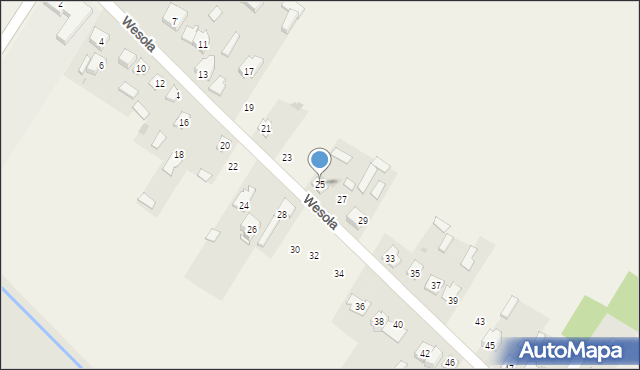 Lipowe Pole Skarbowe, Wesoła, 25, mapa Lipowe Pole Skarbowe