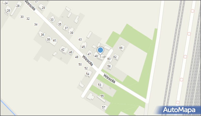 Lipowe Pole Skarbowe, Wesoła, 51, mapa Lipowe Pole Skarbowe