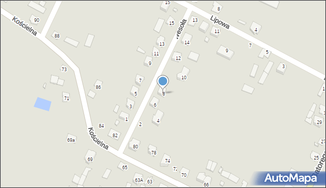 Lipsk, Wesoła, 8, mapa Lipsk