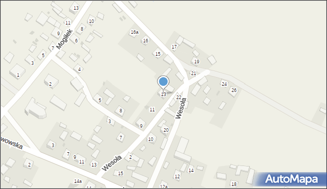 Lipsko, Wesoła, 13, mapa Lipsko