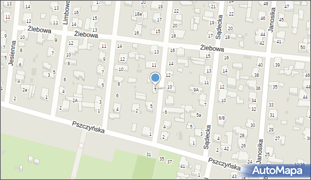 Łódź, Weselna, 7, mapa Łodzi