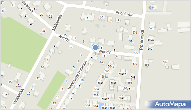 Łódź, Wendy Tadeusza Apolinarego, 8, mapa Łodzi