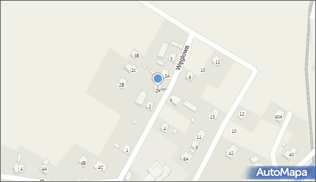 Łomnica, Węglowa, 2A, mapa Łomnica