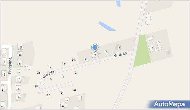 Lubichowo, Wesoła, 6, mapa Lubichowo