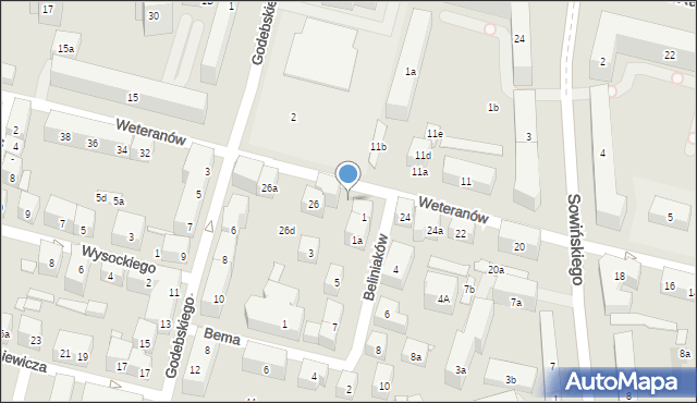 Lublin, Weteranów, 26e, mapa Lublina