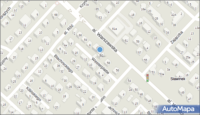 Lublin, Westerplatte, 5, mapa Lublina