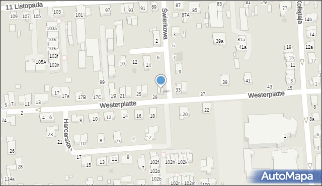 Luboń, Westerplatte, 31, mapa Luboń