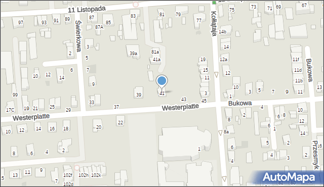 Luboń, Westerplatte, 41, mapa Luboń