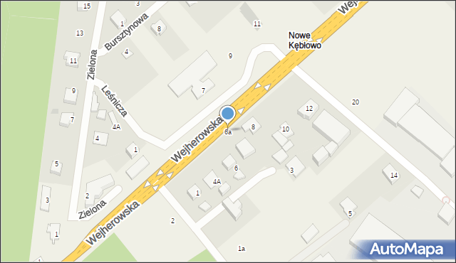 Luzino, Wejherowska, 6a, mapa Luzino