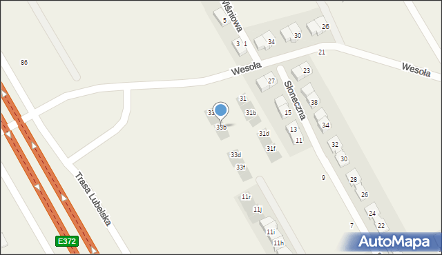 Majdan, Wesoła, 33b, mapa Majdan