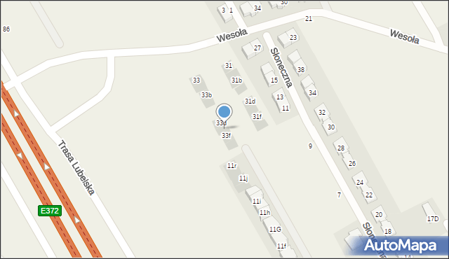 Majdan, Wesoła, 33e, mapa Majdan