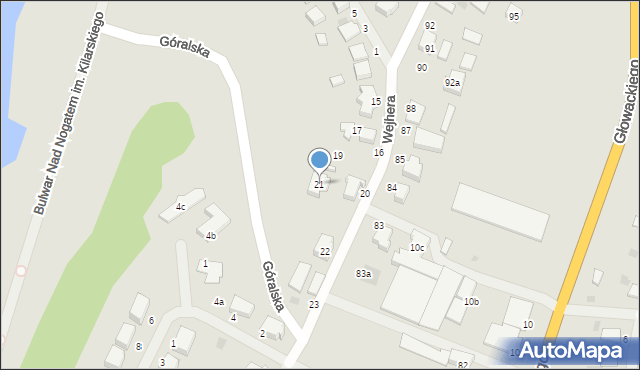 Malbork, Wejhera Jana, 21, mapa Malborka