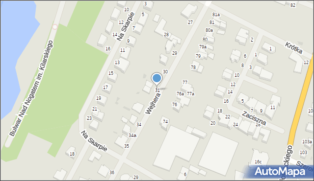 Malbork, Wejhera Jana, 31, mapa Malborka