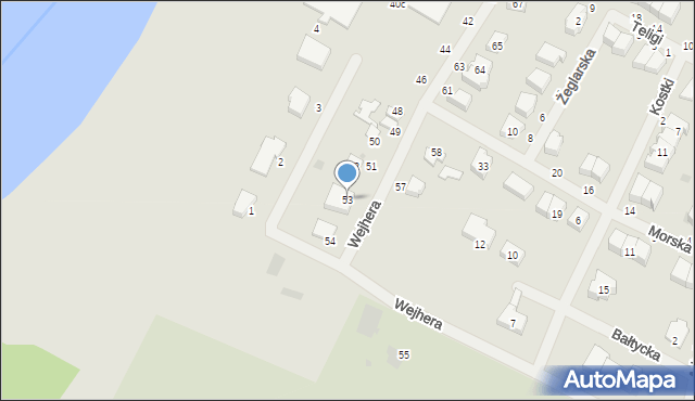Malbork, Wejhera Jana, 53, mapa Malborka